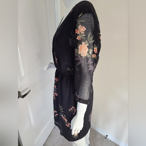 CHIC By Jacob Floral Mid Length Dress size Small - Picture 3 of 7